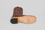 Connor Pirarucu Fish Boots - Rustic Cognac - Square Toe (PZ60)