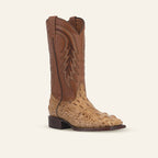 Alligator Head Boots - Orix Embossed Leather - Square Toe (E950)