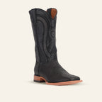 Python Black - Embossed Leather - Square Toe (E913)