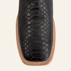 Python Black - Embossed Leather - Square Toe (E913)