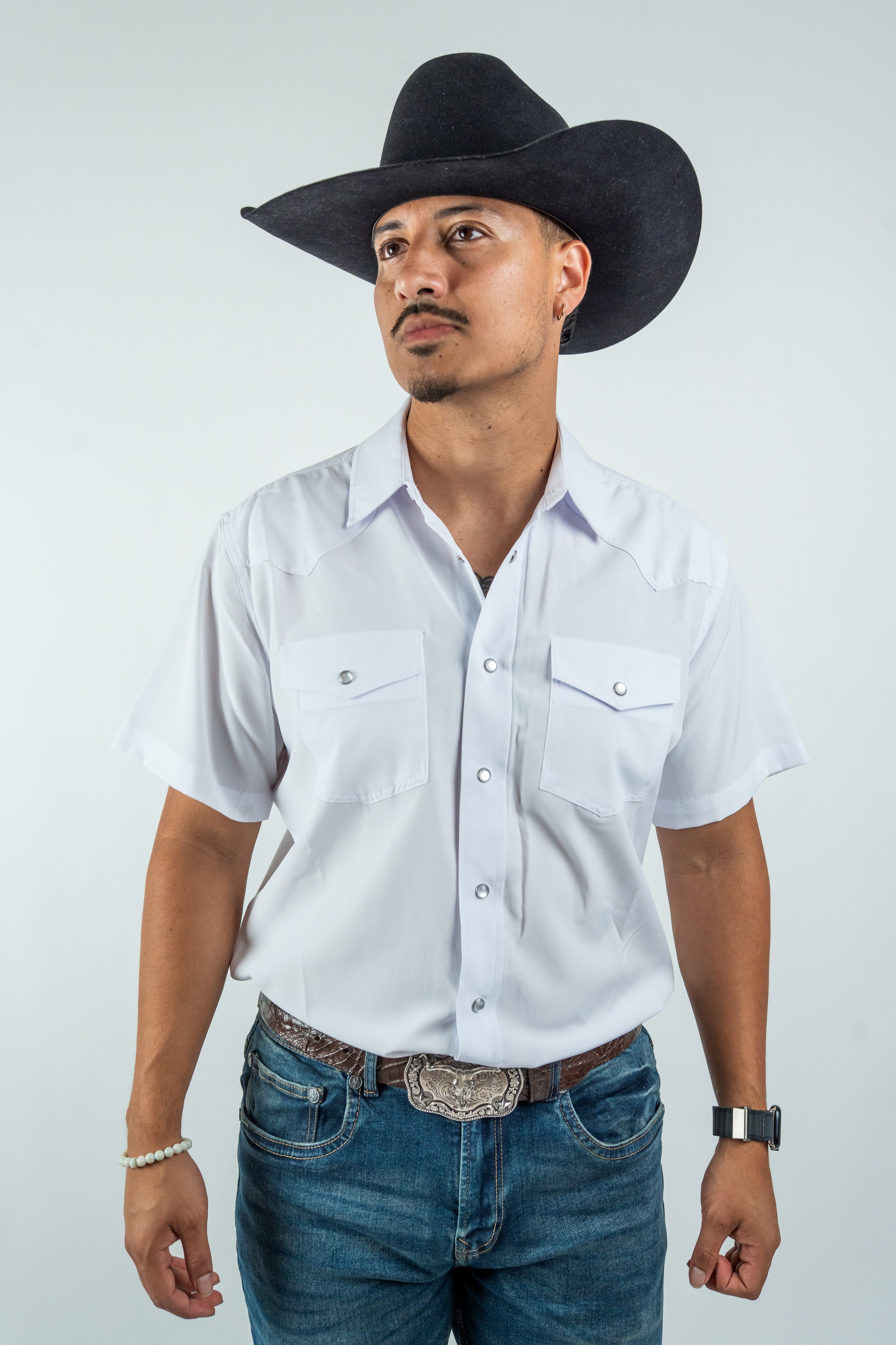Texas Country - White Pearl Snap Short Sleeve Shirt (RT102S/T White)