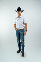 Texas Country - White Pearl Snap Short Sleeve Shirt (RT102S/T White)