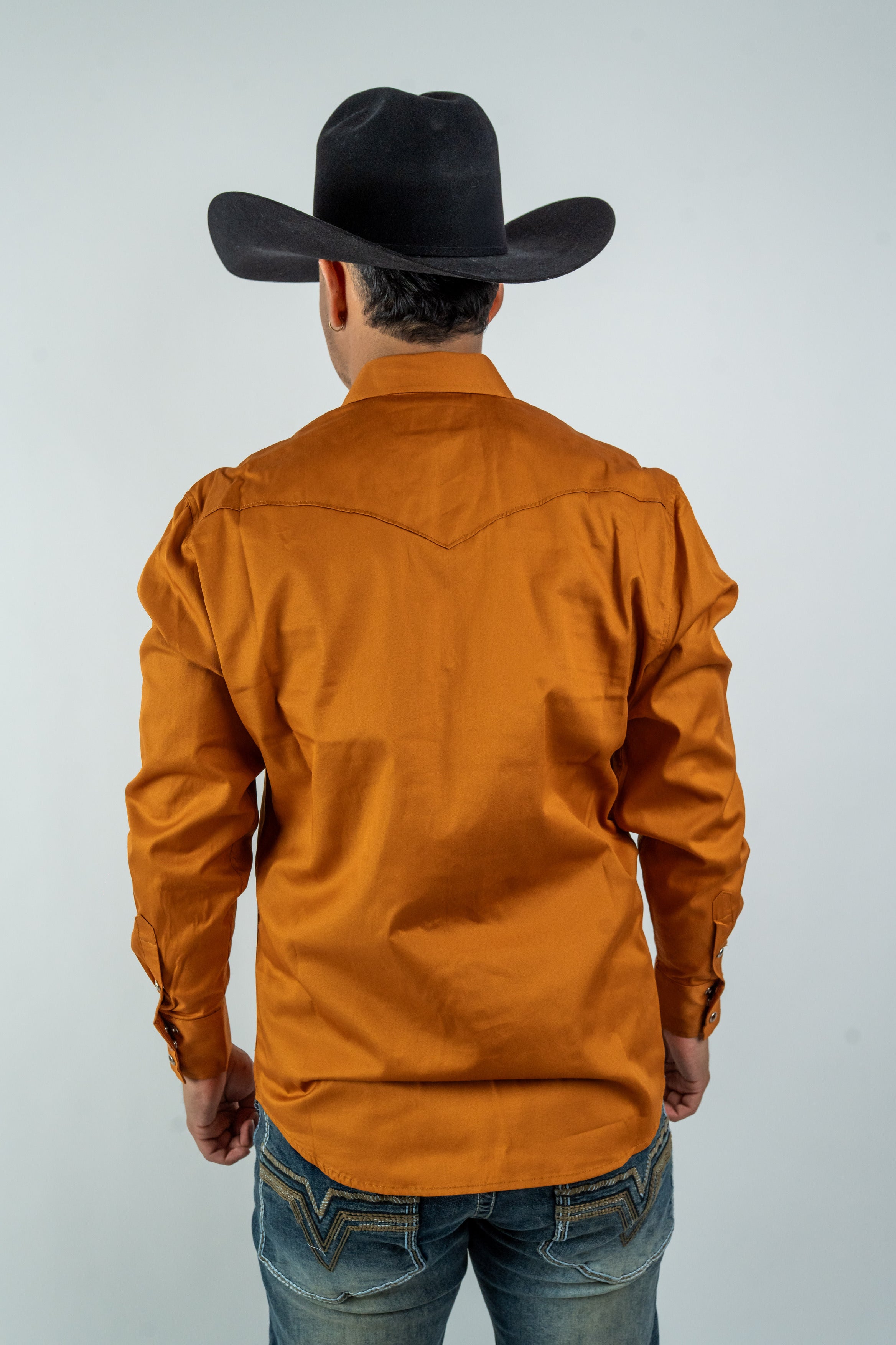 Texas Country - Solid Orange Button-Down Long-Sleeve Shirt (AC108L/T)
