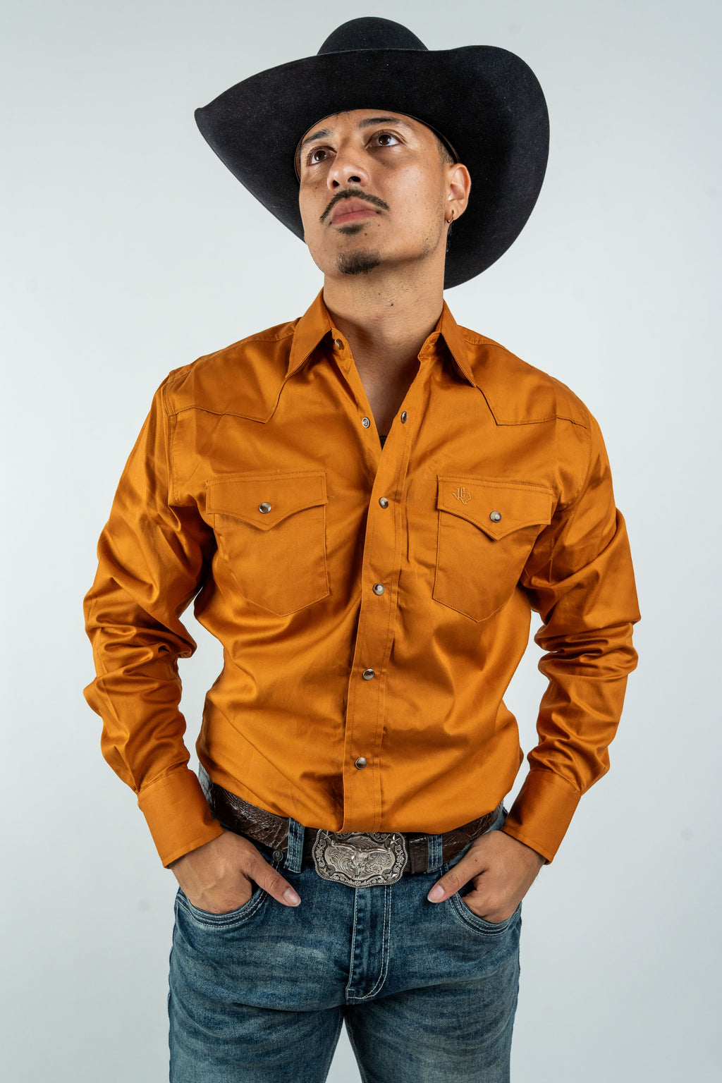 Texas Country - Solid Orange Button-Down Long-Sleeve Shirt (AC108L/T)