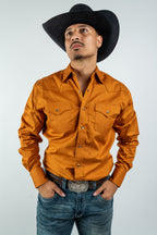 Texas Country - Solid Orange Button-Down Long-Sleeve Shirt (AC108L/T)