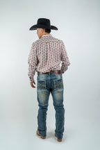 Men's Western Dark Blue Boot Cut Denim Jeans (RS-007)
