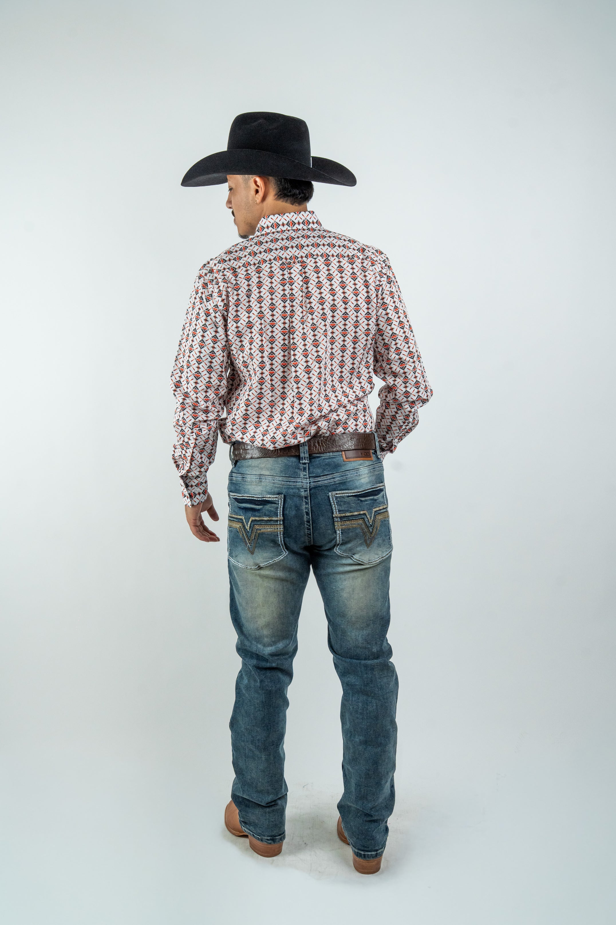 Men's Western Dark Blue Boot Cut Denim Jeans (RS-007)