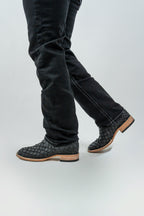 Men's Western Boot Cut Black Denim Jeans (RS-008)