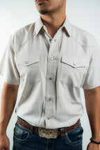 Texas Country - Solid Sand Pearl Snap Short Sleeve Shirt (RT102S/T)