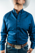 Texas Country - Solid Navy Button-Up Long Sleeve Shirt (AC100L/T)