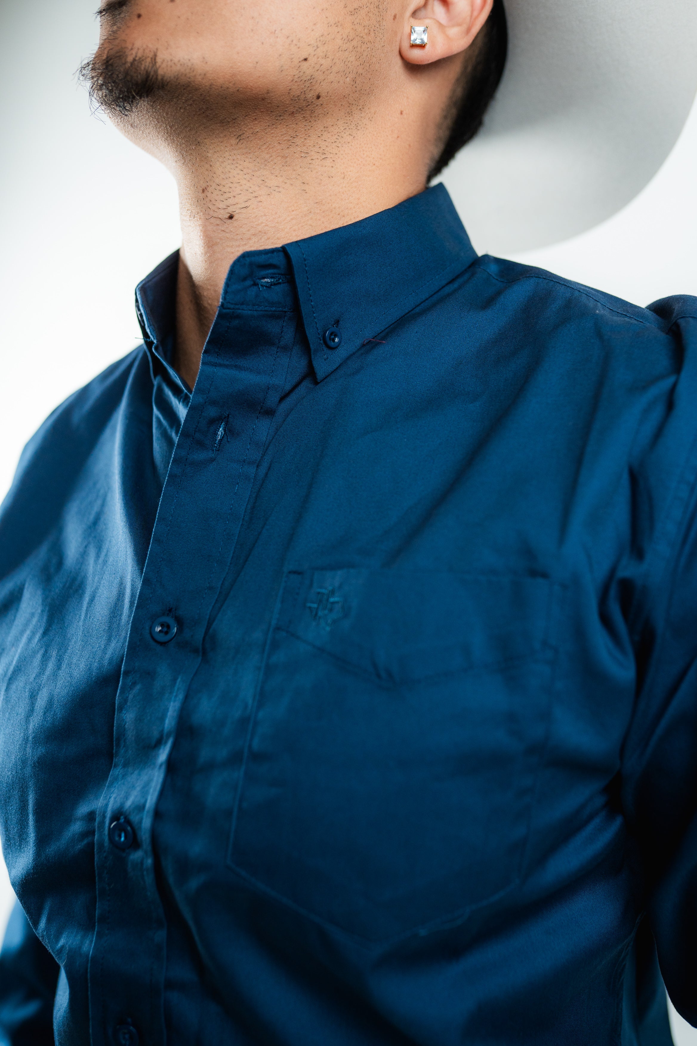 Texas Country - Solid Navy Button-Up Long Sleeve Shirt (AC100L/T)