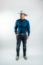 Texas Country - Solid Navy Button-Up Long Sleeve Shirt (AC100L/T)