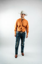 Texas Country - Solid Orange Button-Down Long Sleeve Shirt (AC110L/T)