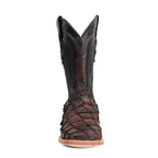 Connor Pirarucu Fish Boots - Red - Square Toe (PZ60)