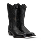 Grisly Cowboy Boots - Black - Narrow Square Toe (E484)