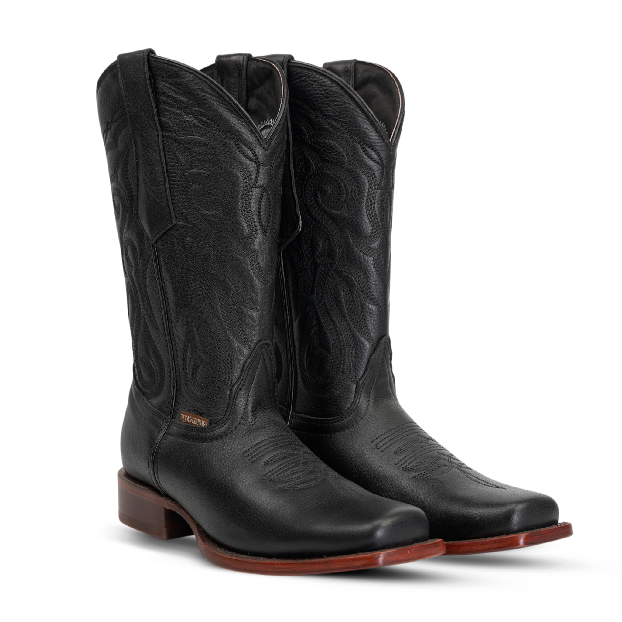 Grisly Cowboy Boots - Black - Rodeo Toe (E50)
