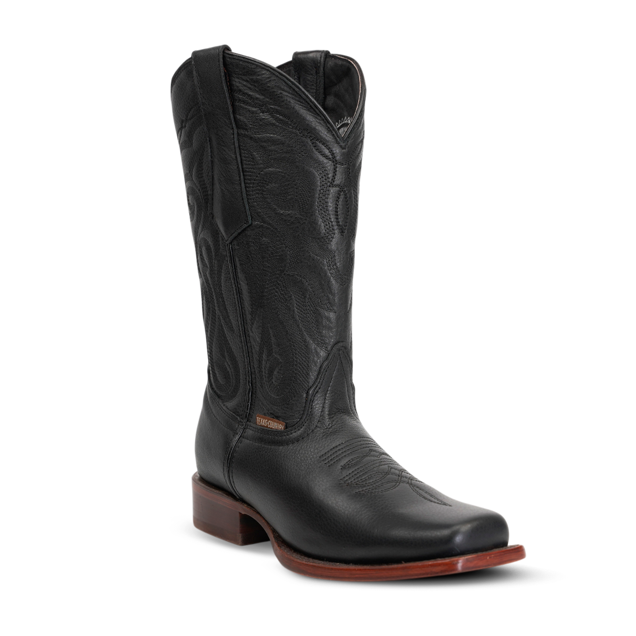 Grisly Cowboy Boots - Black - Rodeo Toe (E50)