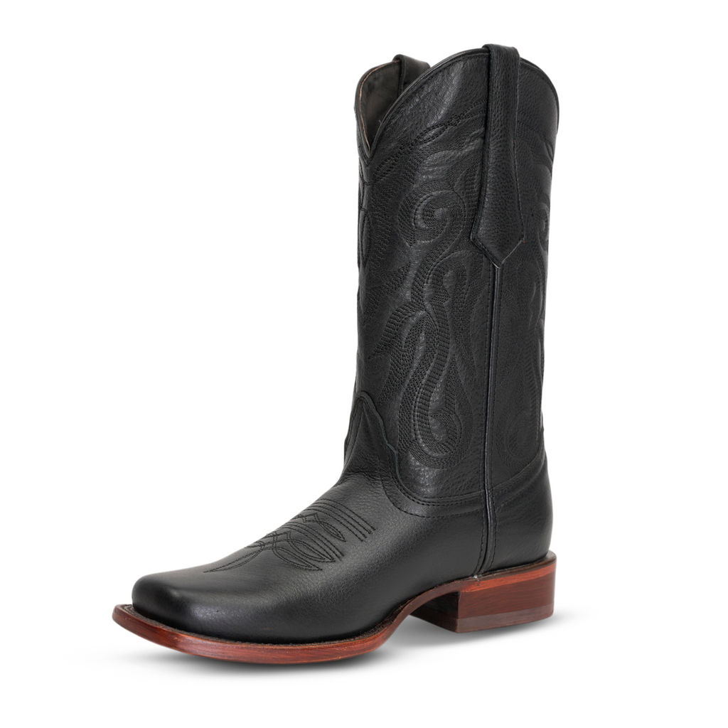 Grisly Cowboy Boots - Black - Rodeo Toe (E50)