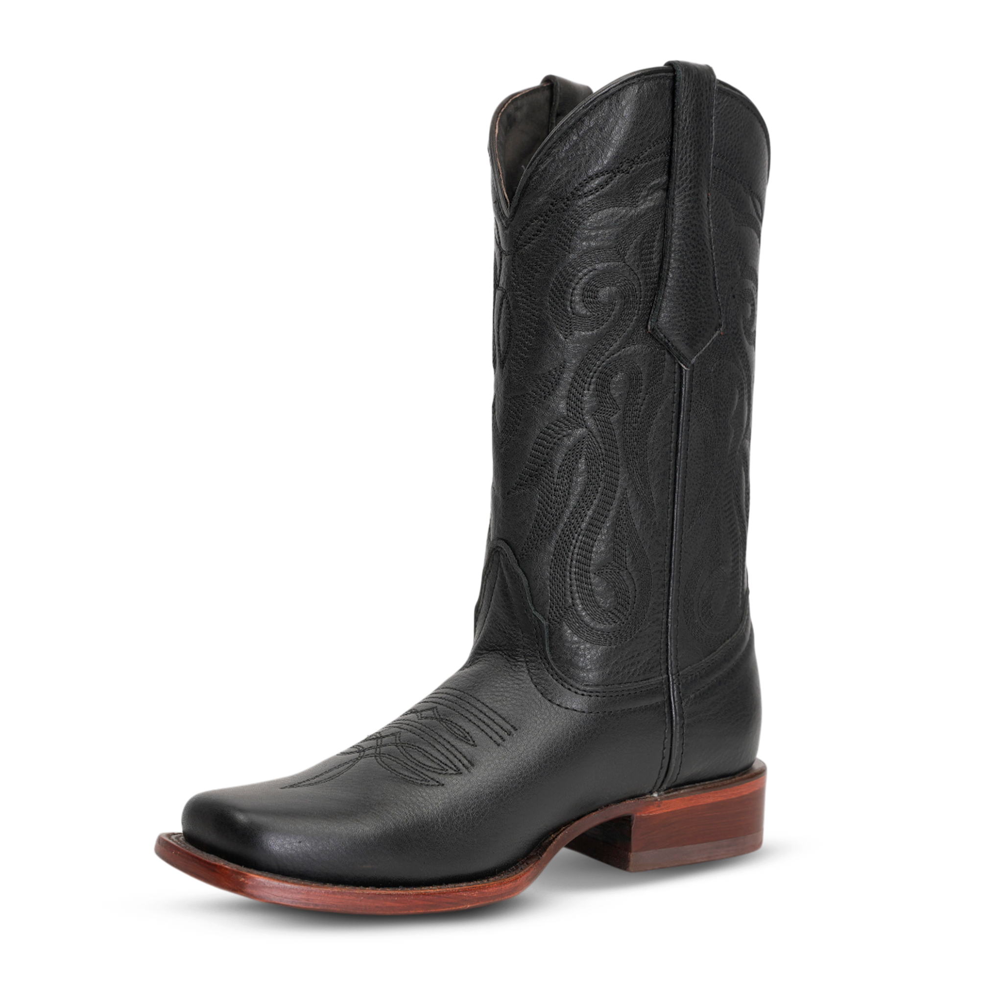 Grisly Cowboy Boots - Black - Rodeo Toe (E50)