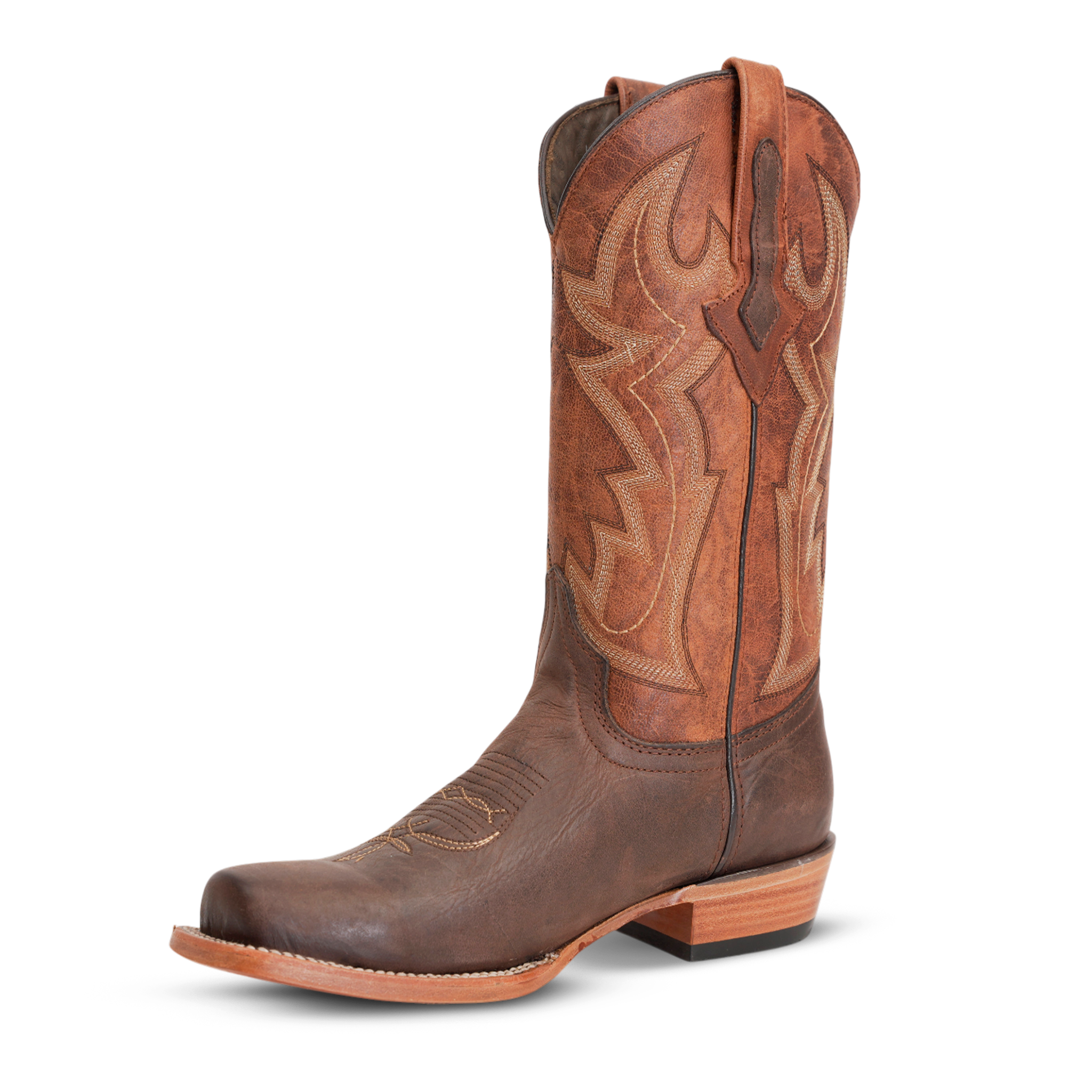 Fresno Chocolate Cowboy Boots - Narrow Square Toe (E906)