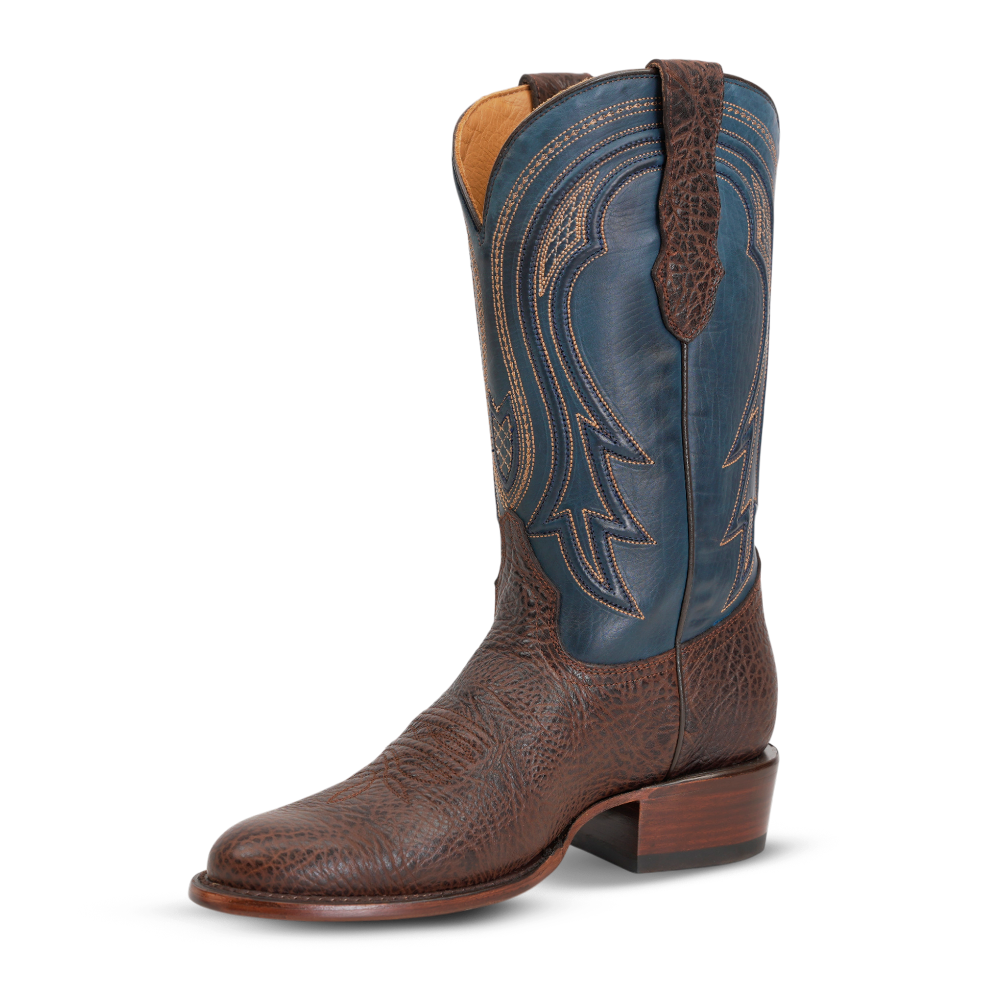 Bull Shoulder Cowboy Boots - Clayton Brown - Roper Toe (TS203)