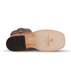 Austin Ostrich Leg Boots - Maple - Square Toe (PA501)