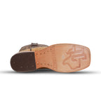 Caiman Belly Orix Boots - Embossed Leather - Square Toe (E423)