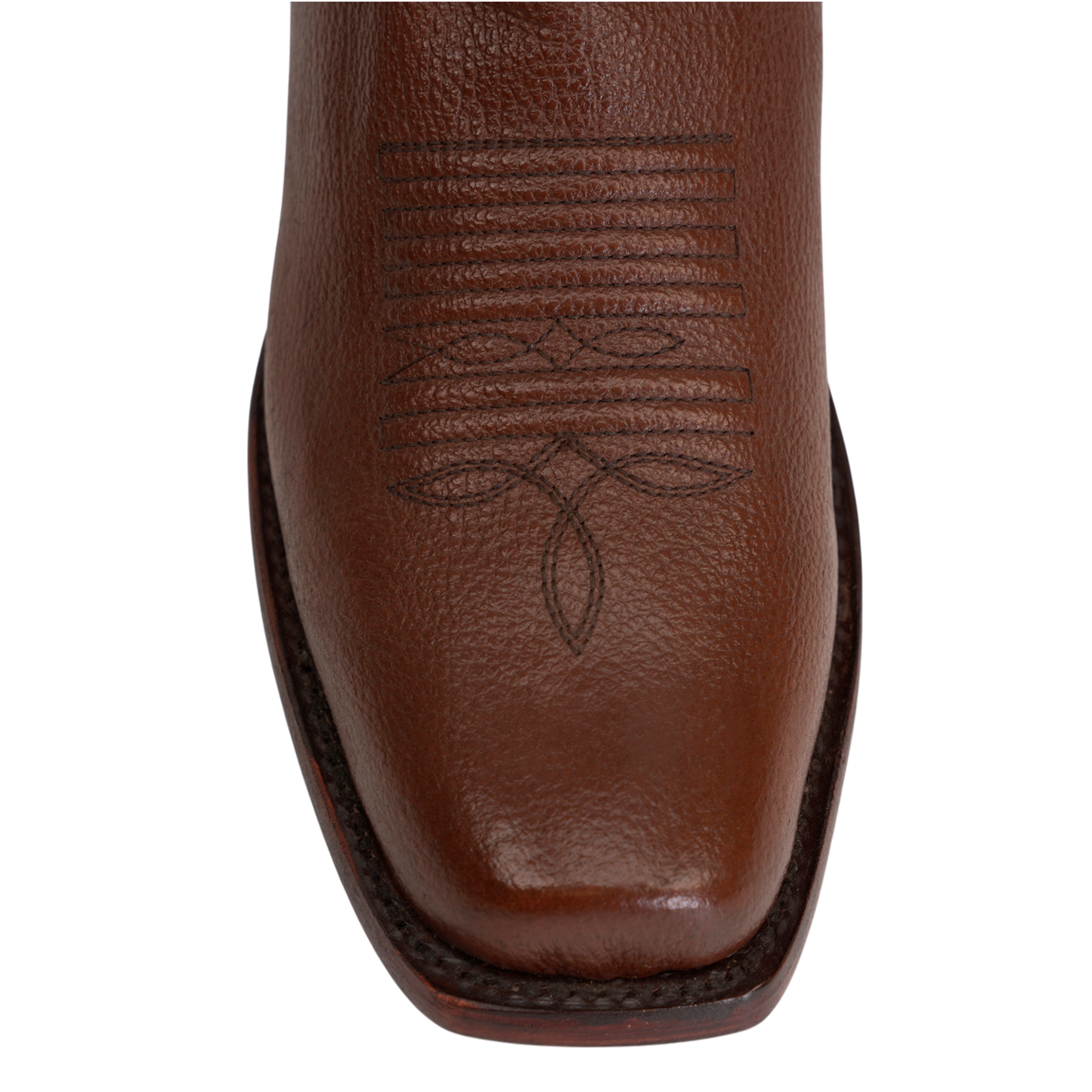 Grisly Cowboy Boots - Brown - Narrow Square Toe (E484)