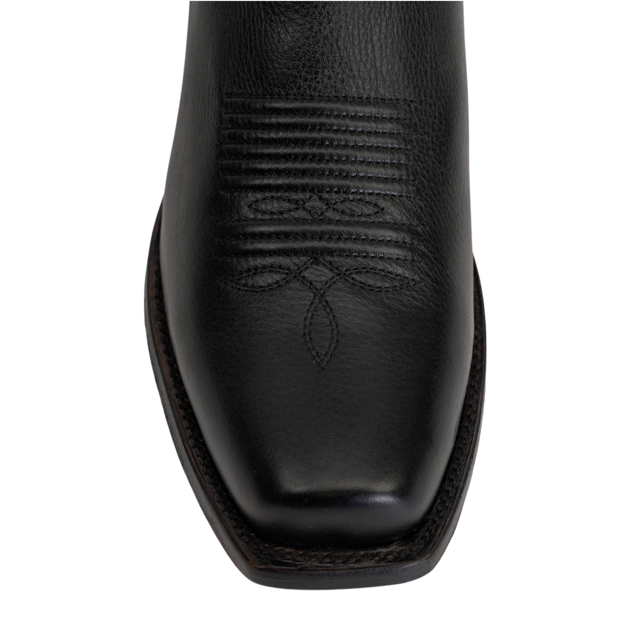 Grisly Cowboy Boots - Black - Narrow Square Toe (E484)