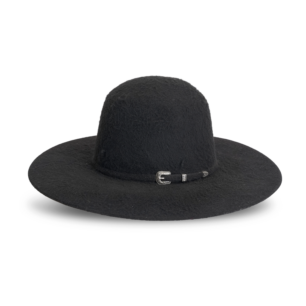 TC Hats - 6X Open Crown Grizzly Hat - Black