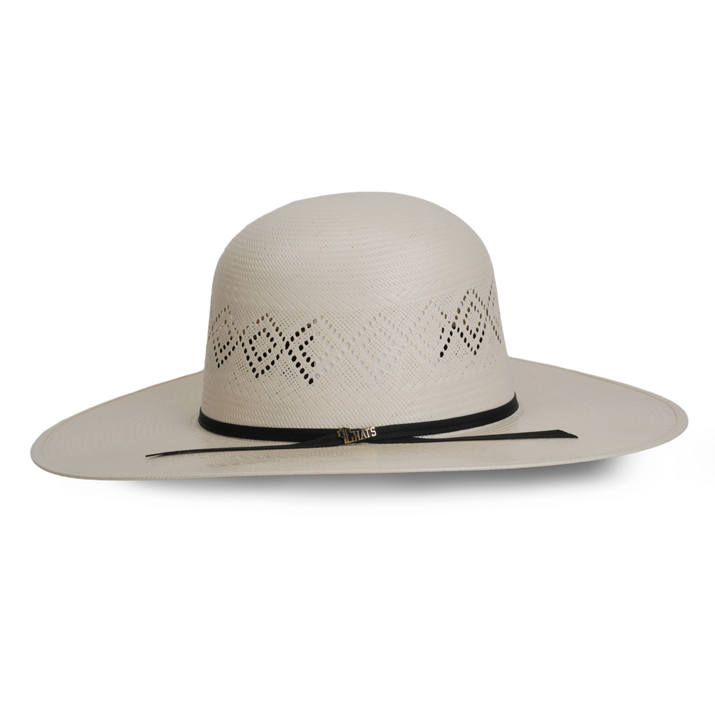 TC Hats - 100X Straw Open Crown Hat - 2 Diamonds