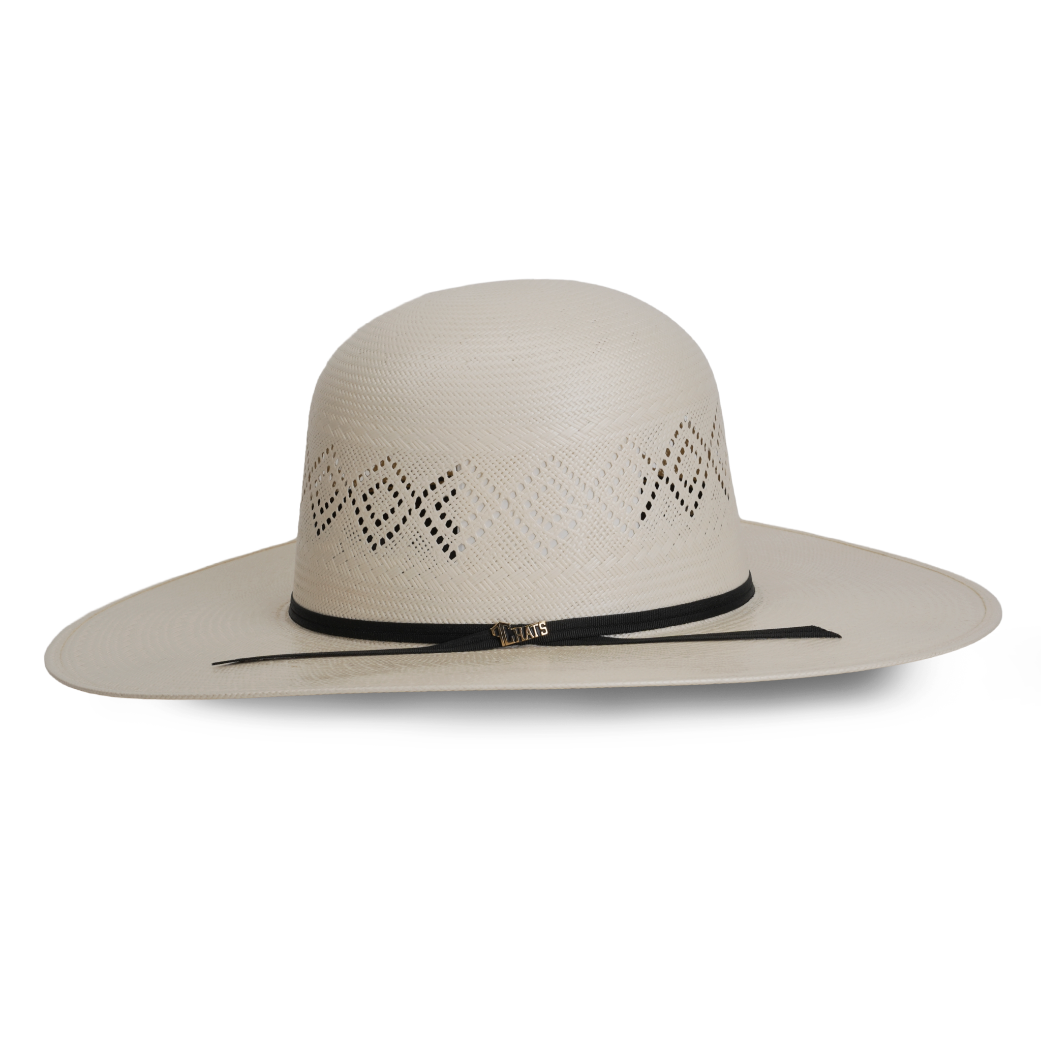 TC Hats - 100X Straw Open Crown Hat - 2 Diamonds