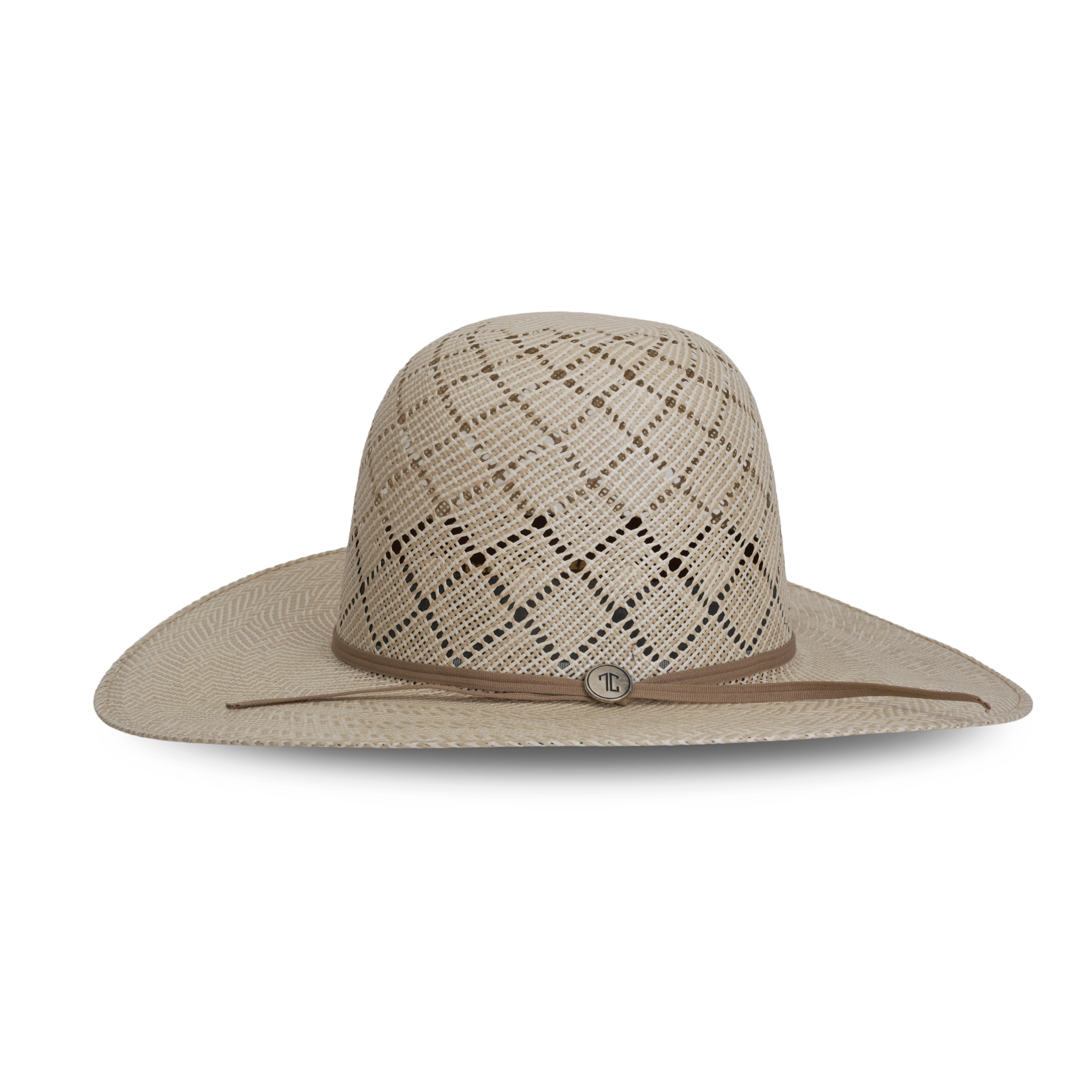 TC Hats - 30X Straw Open Crown Hat - Rhombus