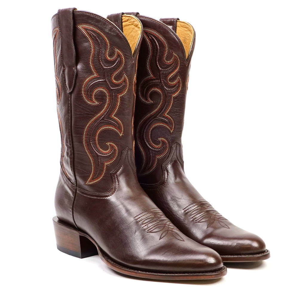 Boney Cowboy Boots - Clayton Chocolate - Roper Toe
