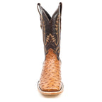 Austin Ostrich Boots- Light Brandy - Square Toe (AV20)