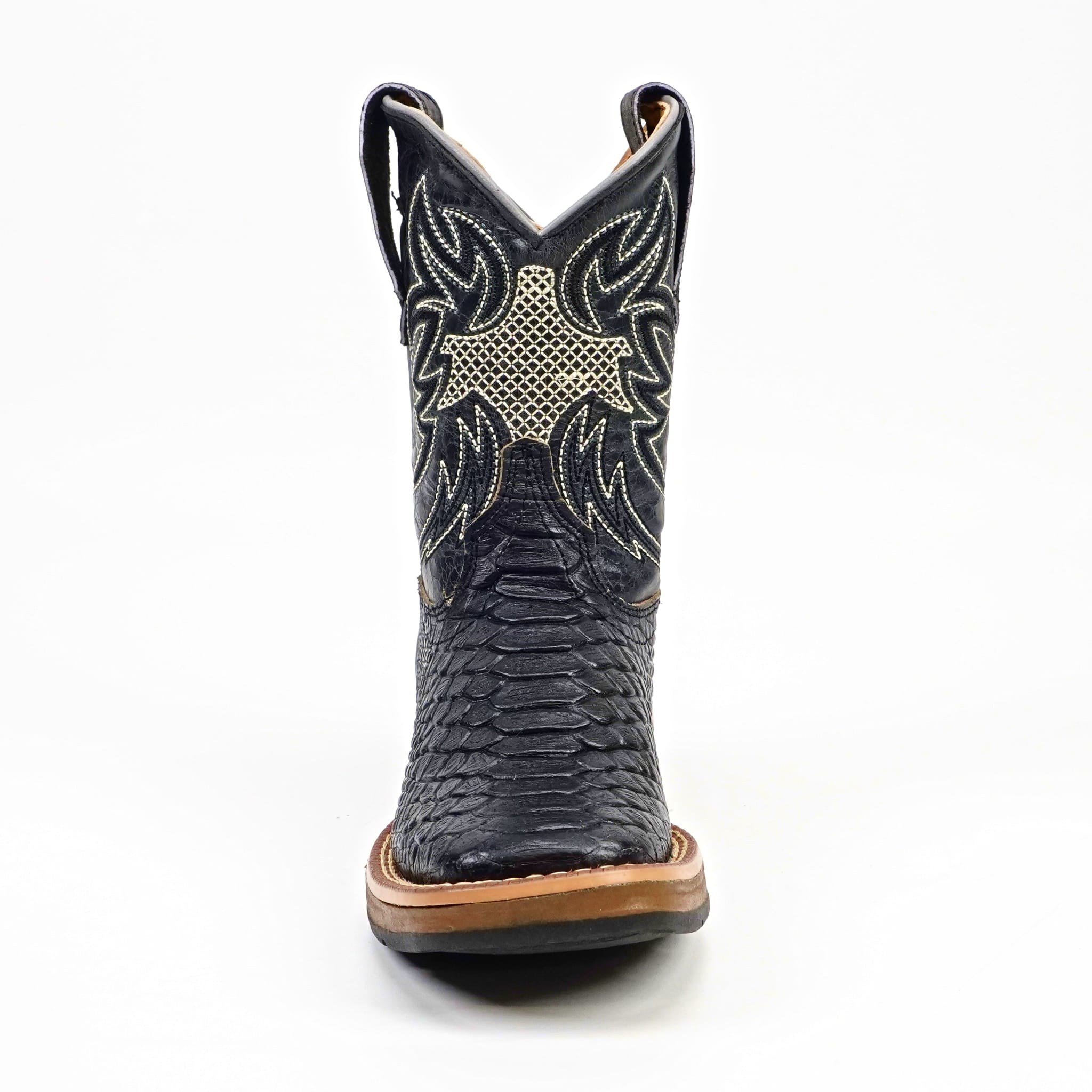 Maurich Bota Nino Maurich - Kids Python Boots - Black - Square Toe