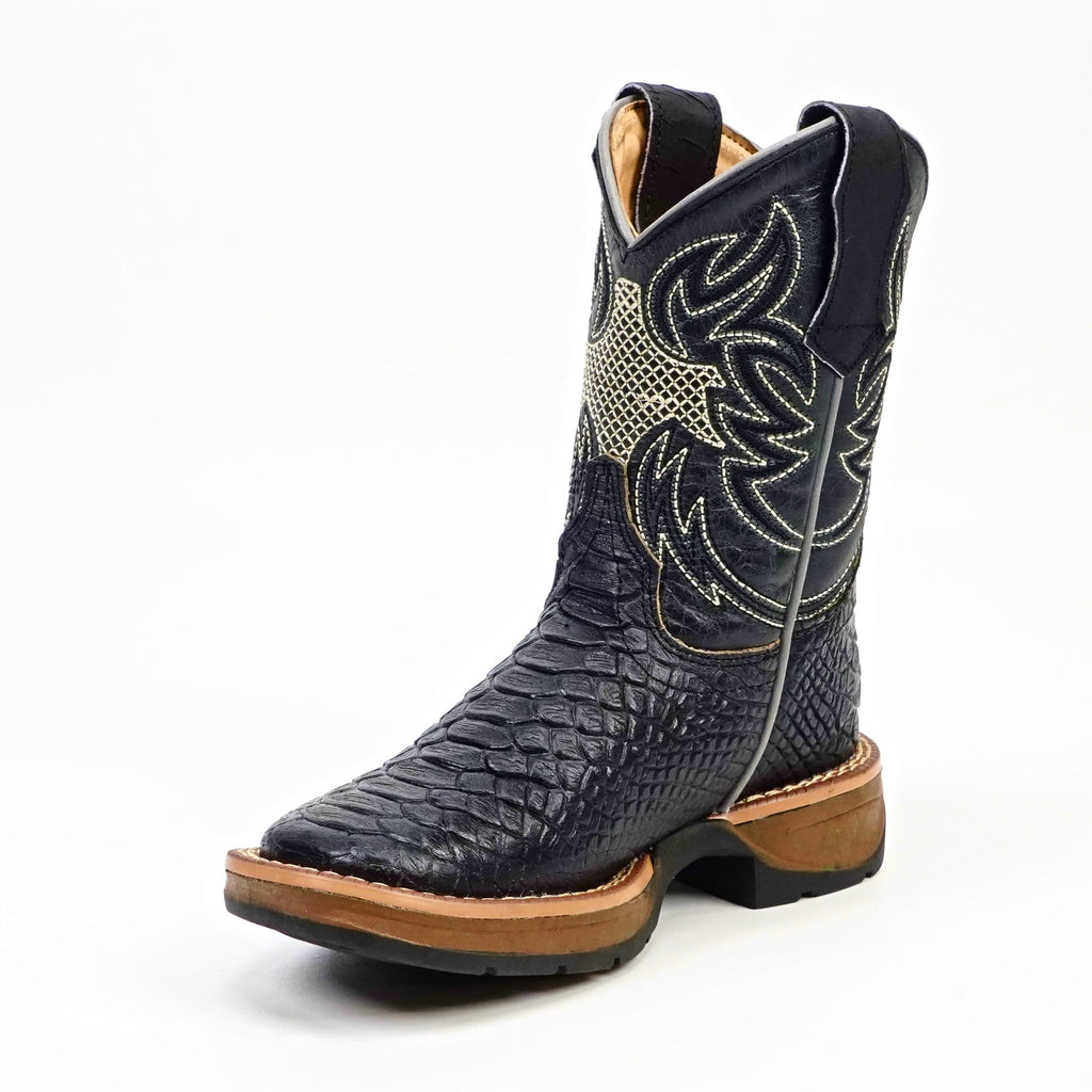 Maurich Bota Nino Maurich - Kids Python Boots - Black - Square Toe
