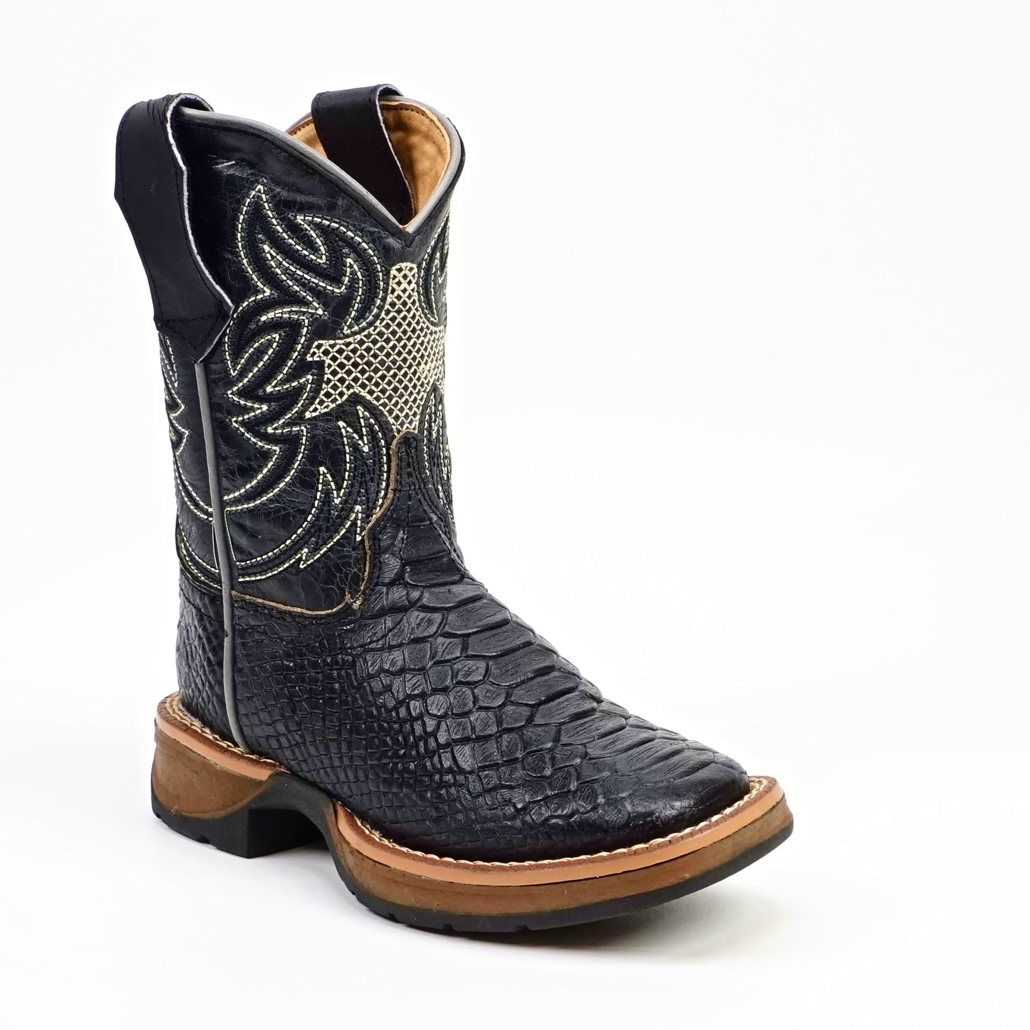 Maurich Bota Nino Maurich - Kids Python Boots - Black - Square Toe