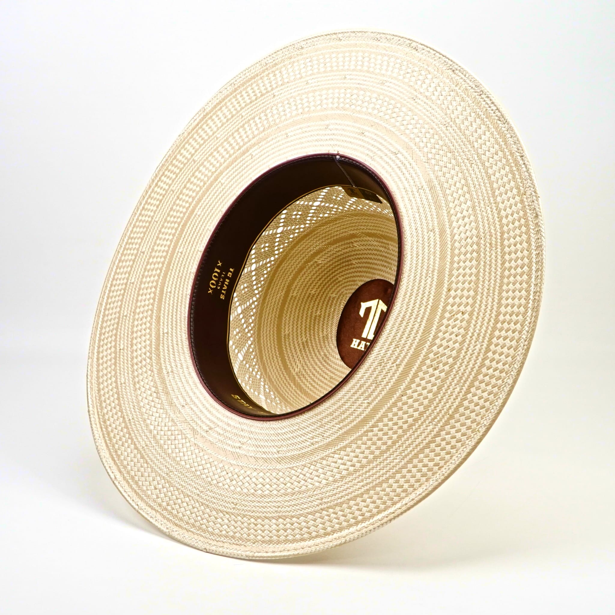 TC Hats Sombreros TC TC Hats - 100X Open Crown Straw Hat - Two-Tone Diamond Flower