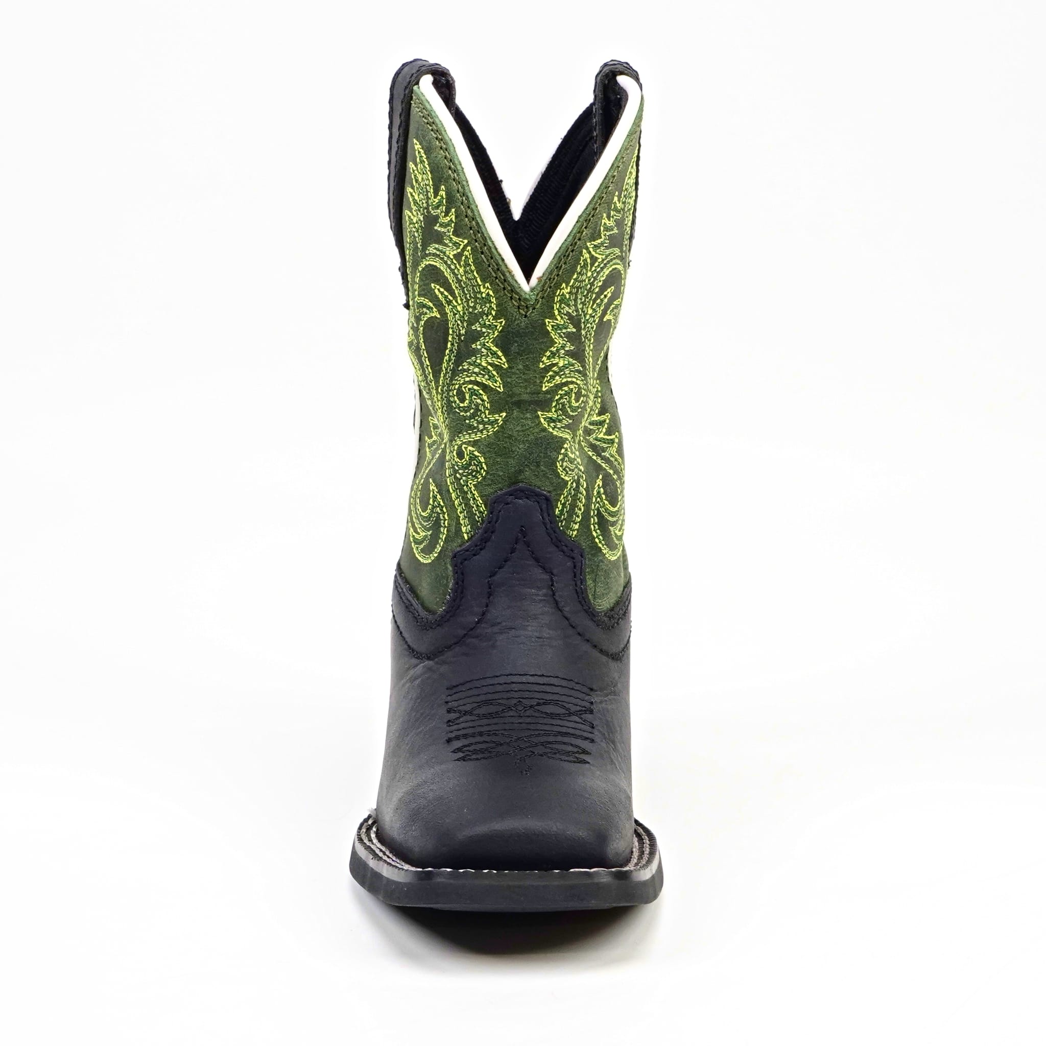 Texas Country Bota Nino Kids Cowboy Boots - Black - Square Toe (TCK008)
