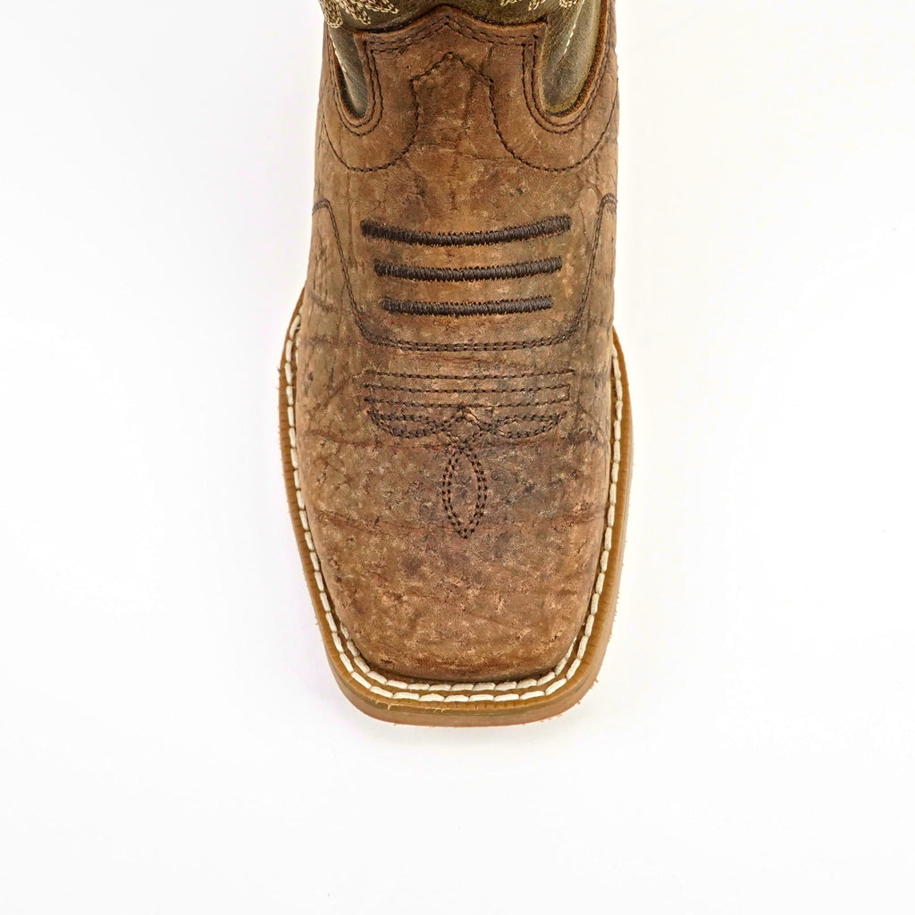 Texas Country Bota Nino Kids Cowboy Boots - Brown - Square Toe (TCK004)