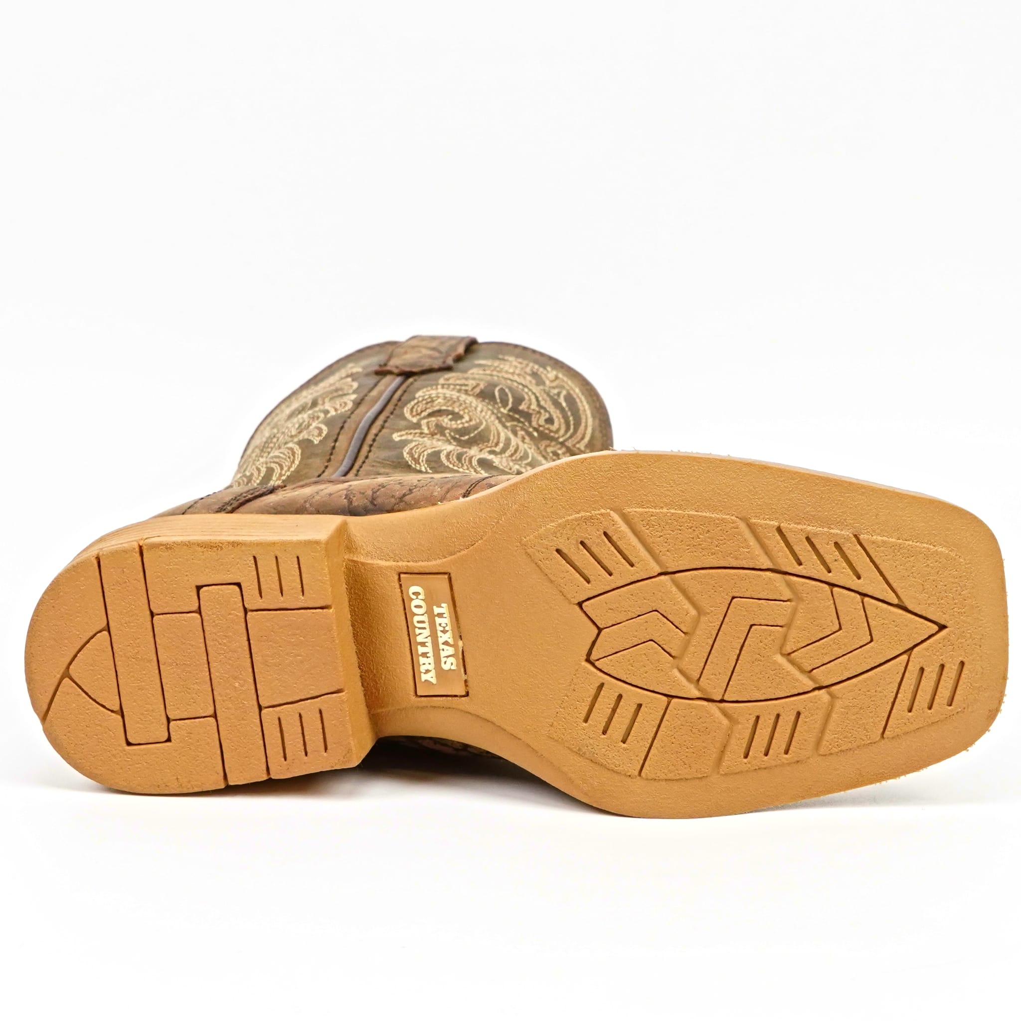 Texas Country Bota Nino Kids Cowboy Boots - Brown - Square Toe (TCK004)