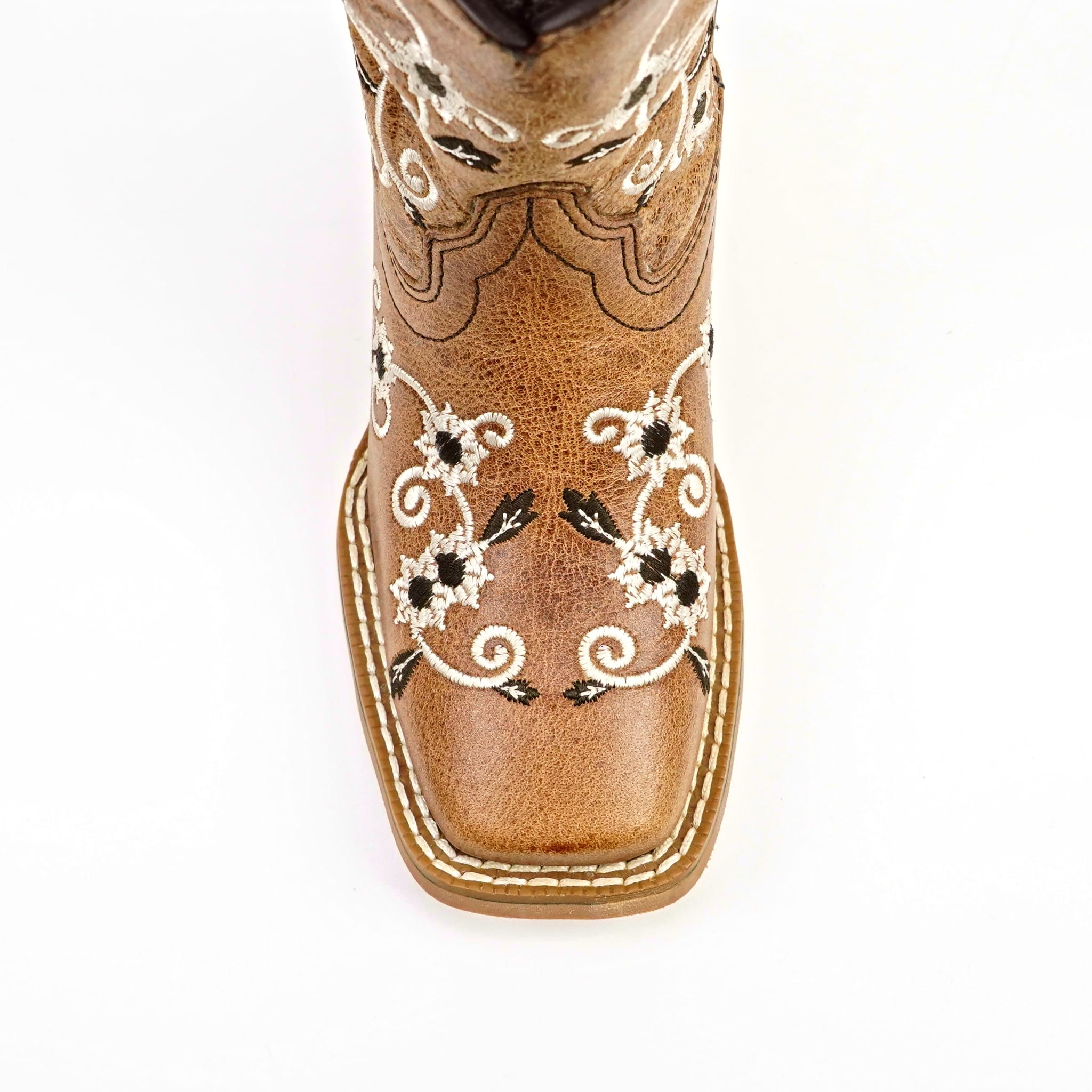 Texas Country Bota Nino Kids Cowboy Boots - Brown - Square Toe (TCK018)