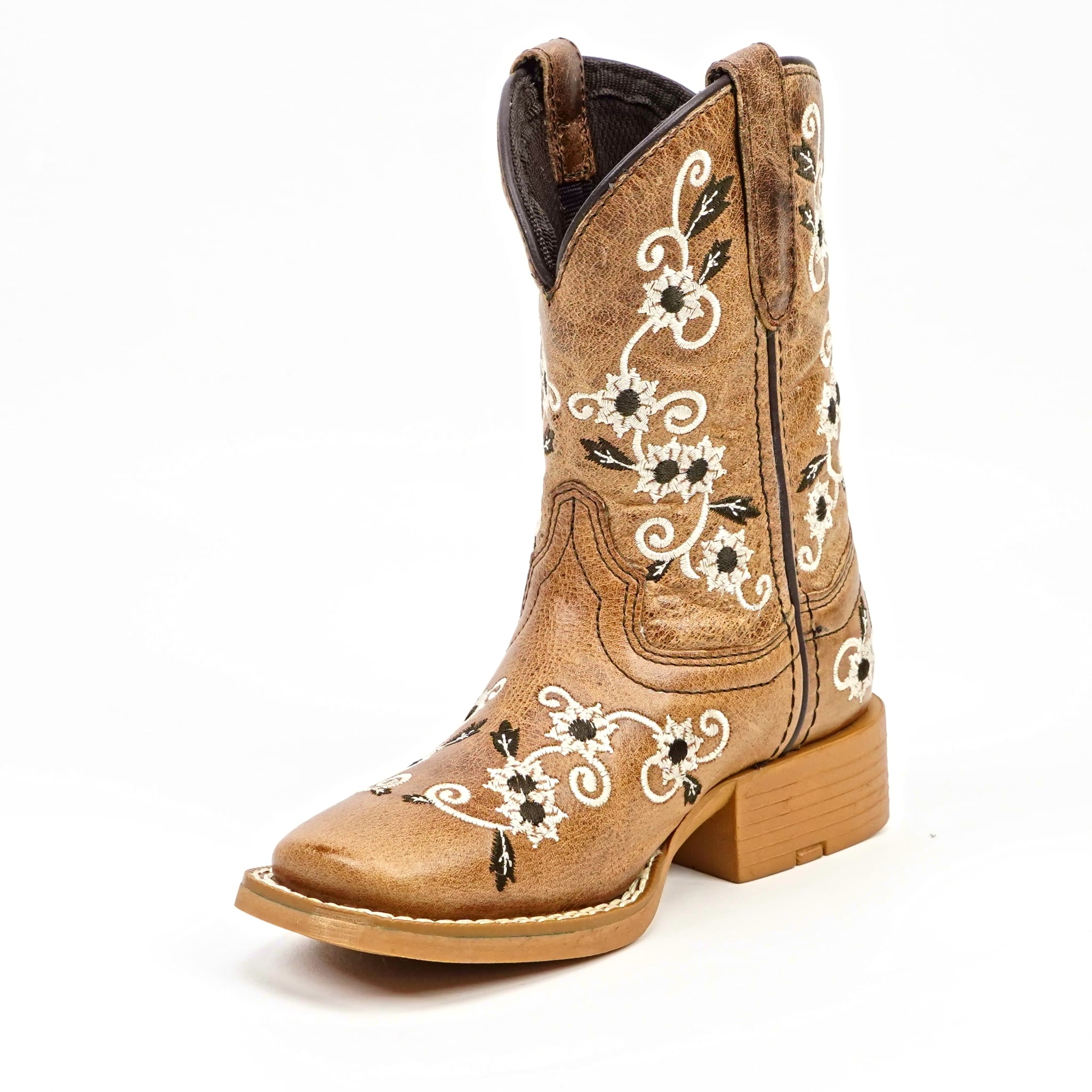 Texas Country Bota Nino Kids Cowboy Boots - Brown - Square Toe (TCK018)