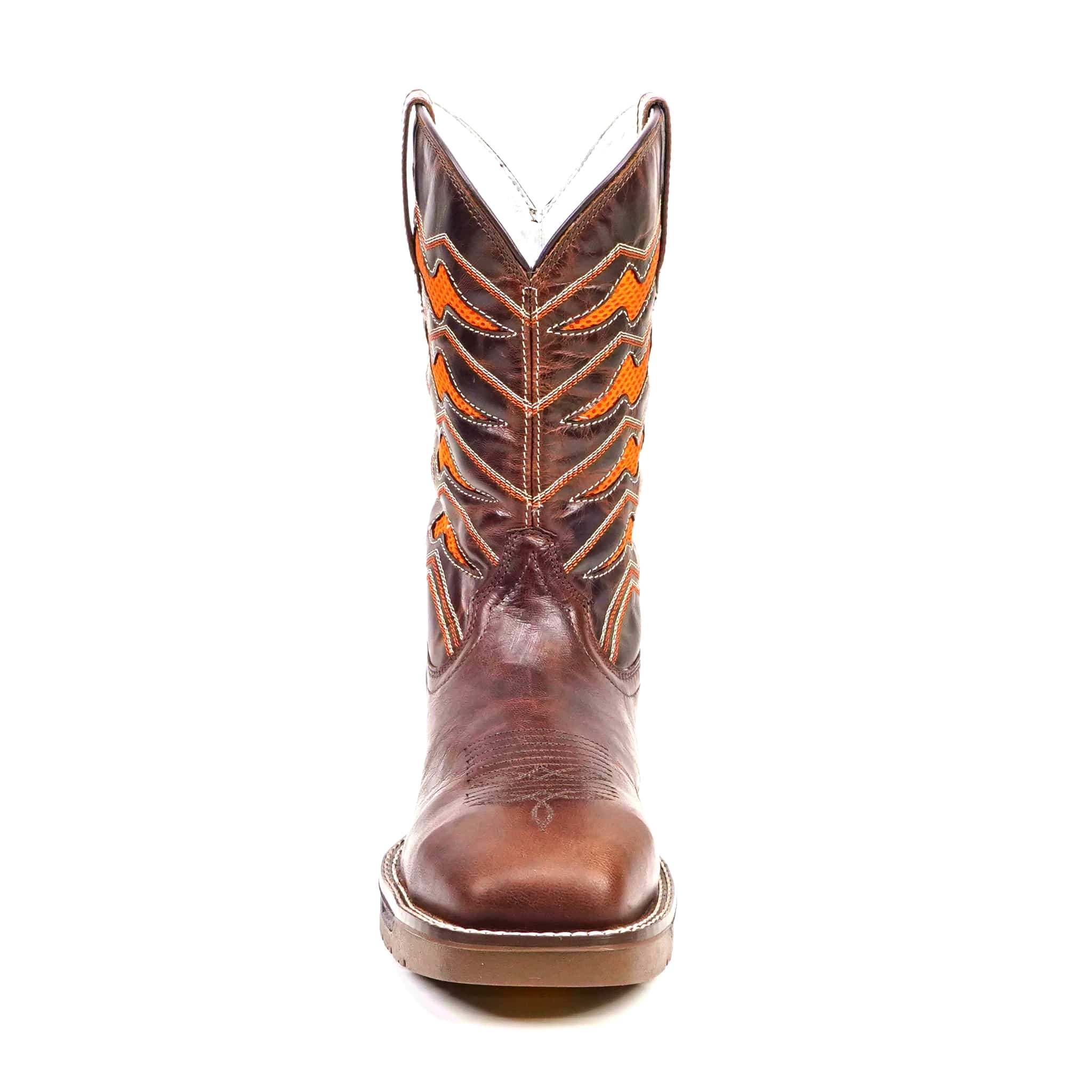 Texas Country Bota Trabajo TC Texas Country - Orange &amp; Brown Work Boots - Composite Toe (TC009)