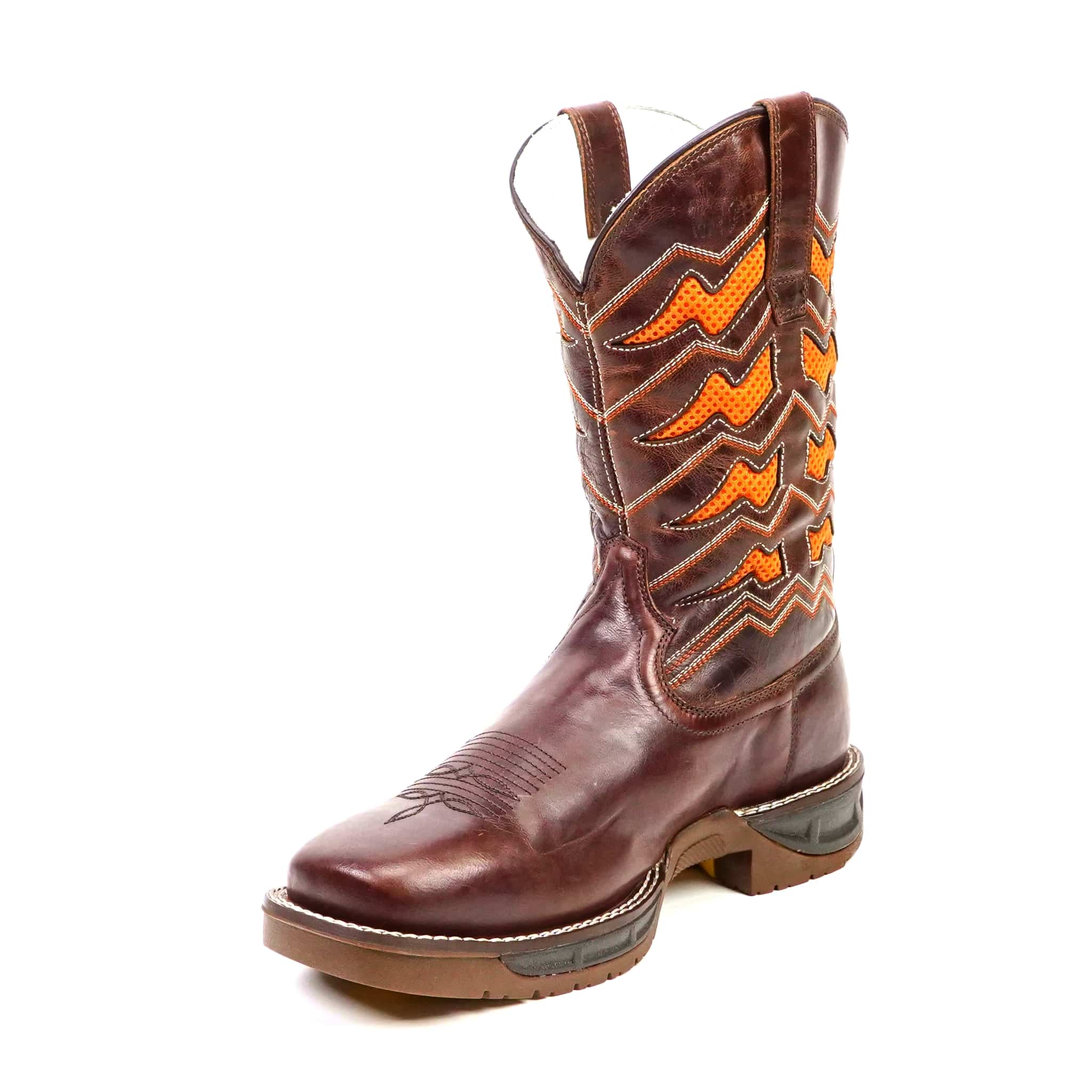 Texas Country Bota Trabajo TC Texas Country - Orange & Brown Work Boots - Soft Toe (TC009)