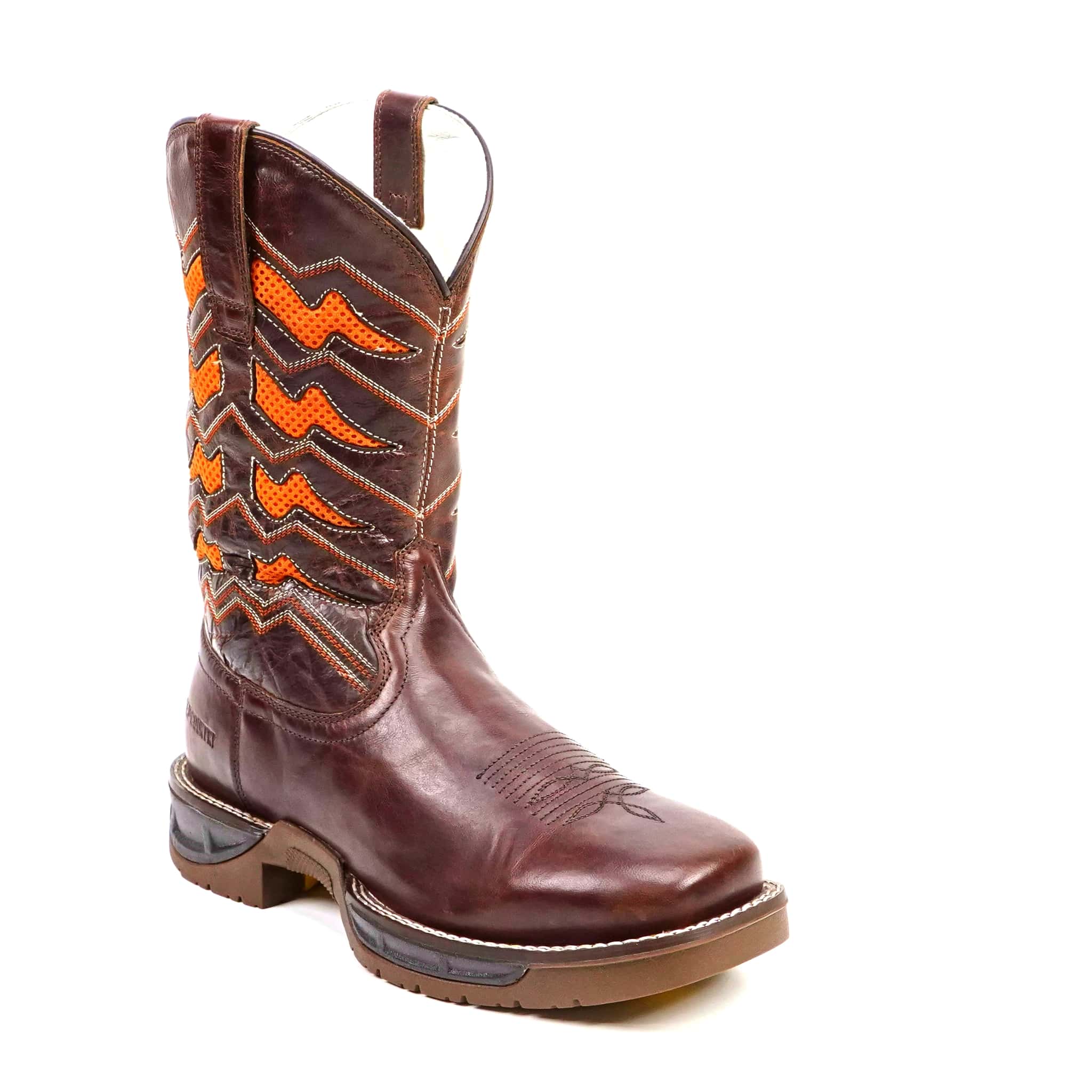 Texas Country Bota Trabajo TC Texas Country - Orange & Brown Work Boots - Soft Toe (TC009)