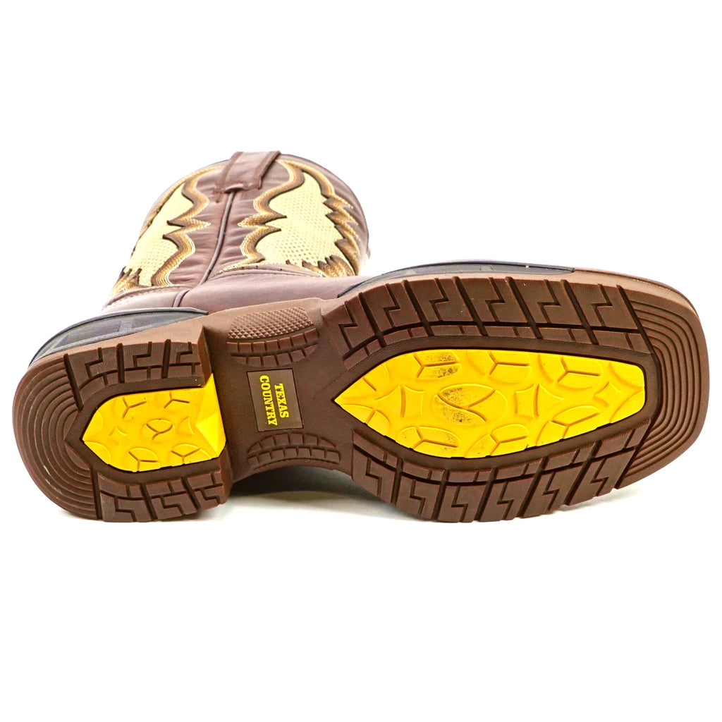 Texas Country Bota Trabajo TC Texas Country - Thunder Chestnut Work Boots - Soft Toe (TC006)