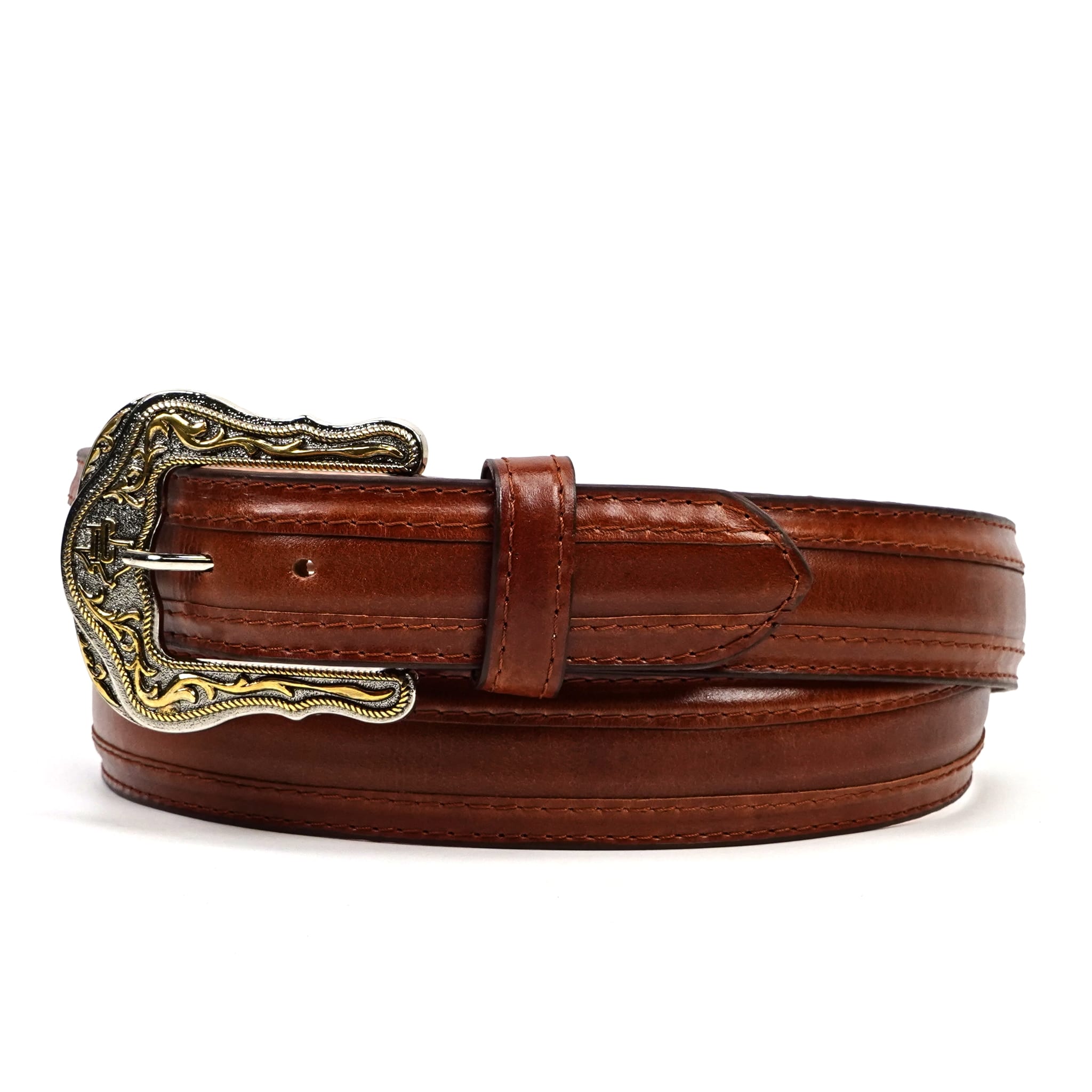 Texas Country Cinto Hombre TC Cowhide Belt - Cognac (C-V4601)