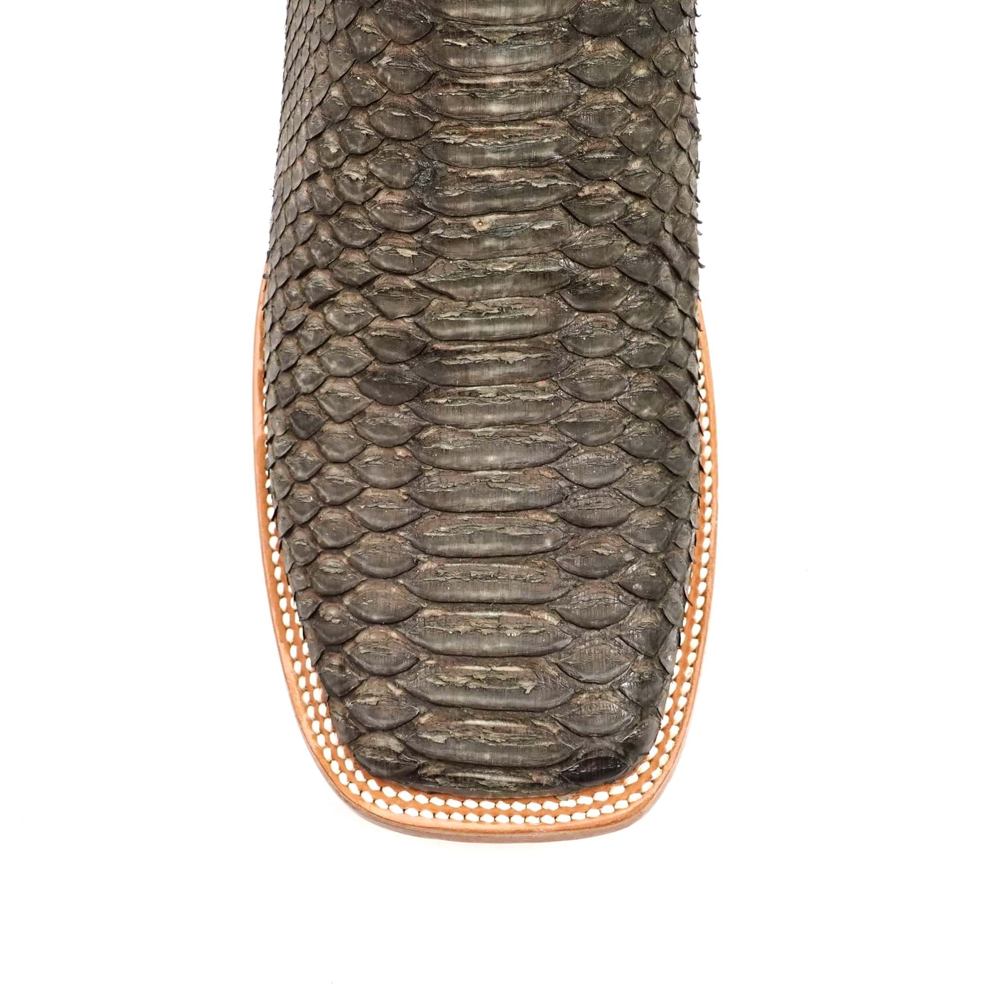 Texas Country Mens Diamond Collection Braxton Python Boots - Oxford Gray - Square Toe